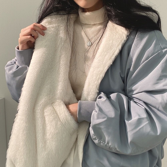 Women's Reversible Hooded Jacket — 2-in-1 Warm Winter Coat 1