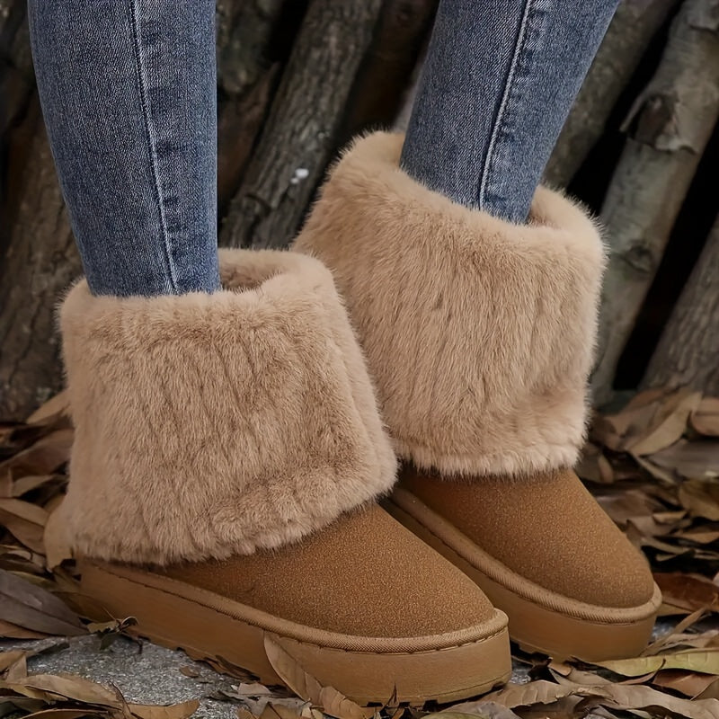 Women's Cozy Platform Winter Boots — Plush Lined Ankle Boot 2