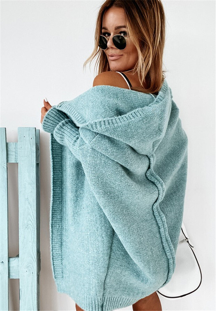 Women's Oversized Hooded Cardigan — Warm Chunky Knit 12
