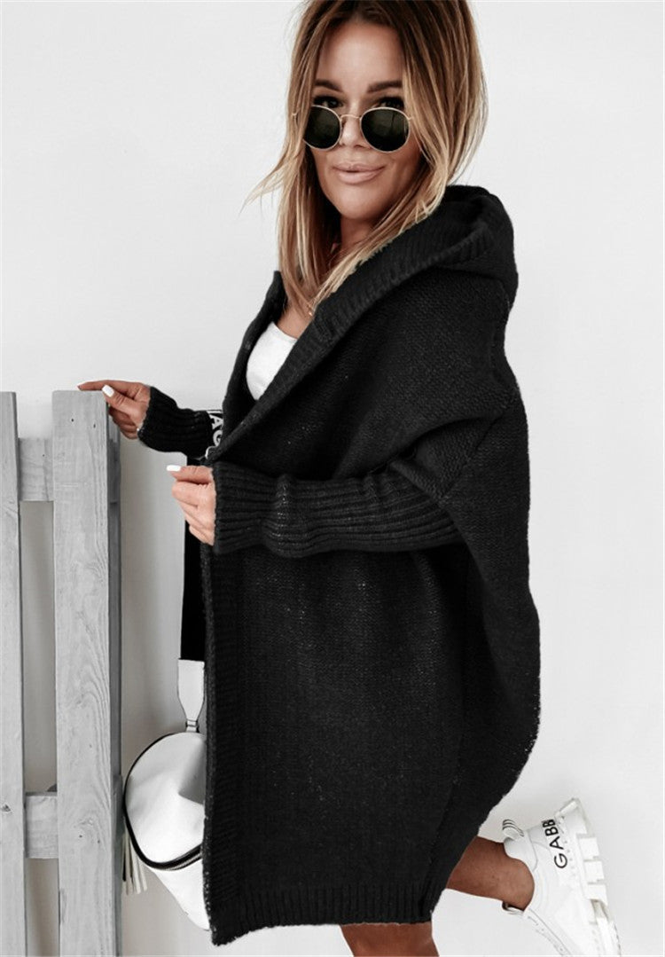 Women's Oversized Hooded Cardigan — Warm Chunky Knit 4