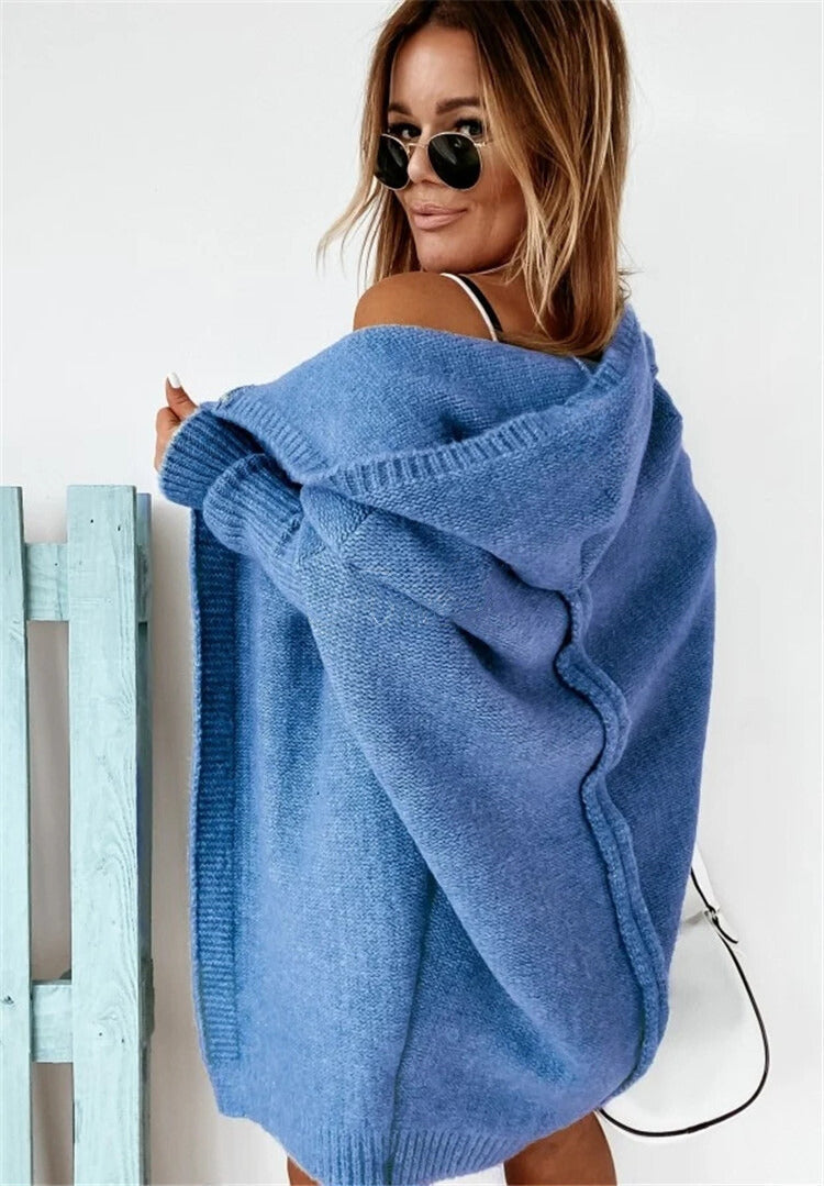 Women's Oversized Hooded Cardigan — Warm Chunky Knit 5