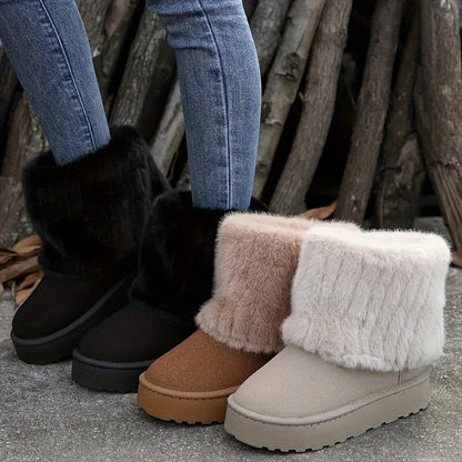 Women's Cozy Platform Winter Boots — Plush Lined Ankle Boot 3