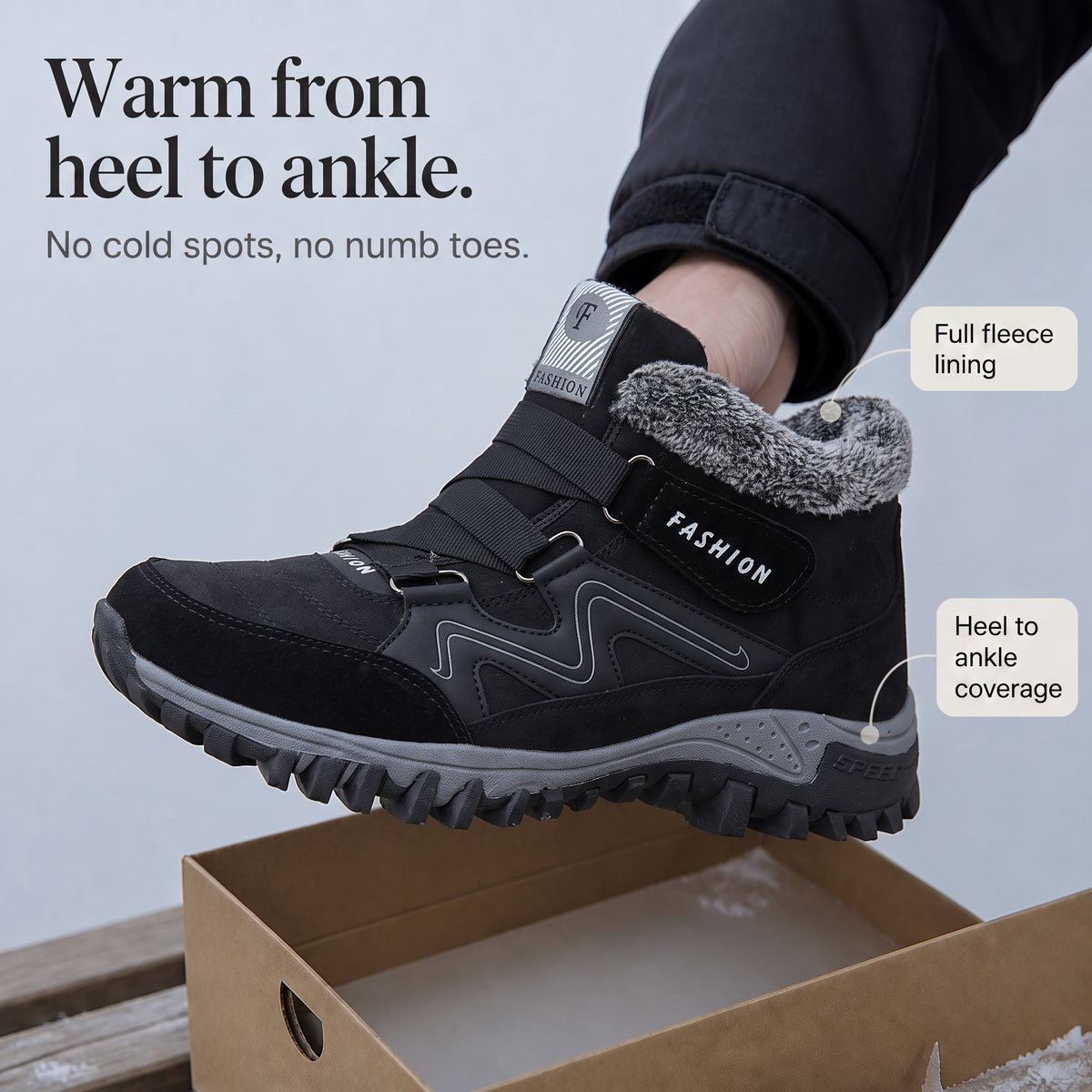 Women's Lined Winter Ankle Boots — Non-Slip Fleece Lining 6