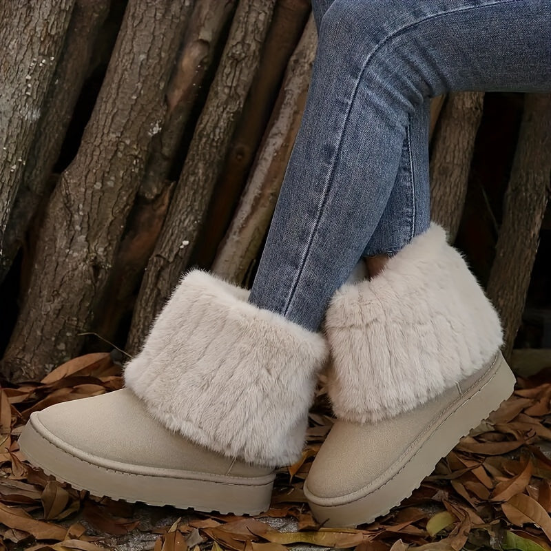 Women's Cozy Platform Winter Boots — Plush Lined Ankle Boot 6