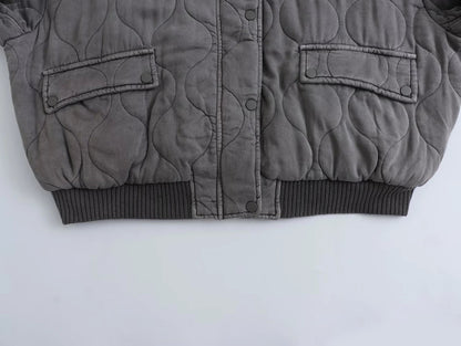 Damen Oversize Bomberjacke Grau — Locker & Stylisch 6