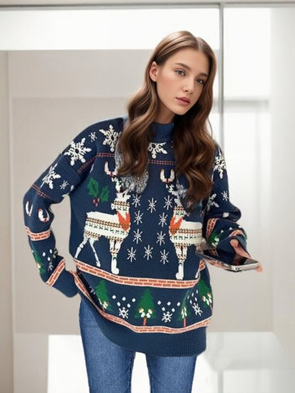 Norweger Weihnachtspullover Damen — Lässiger Schnitt 2