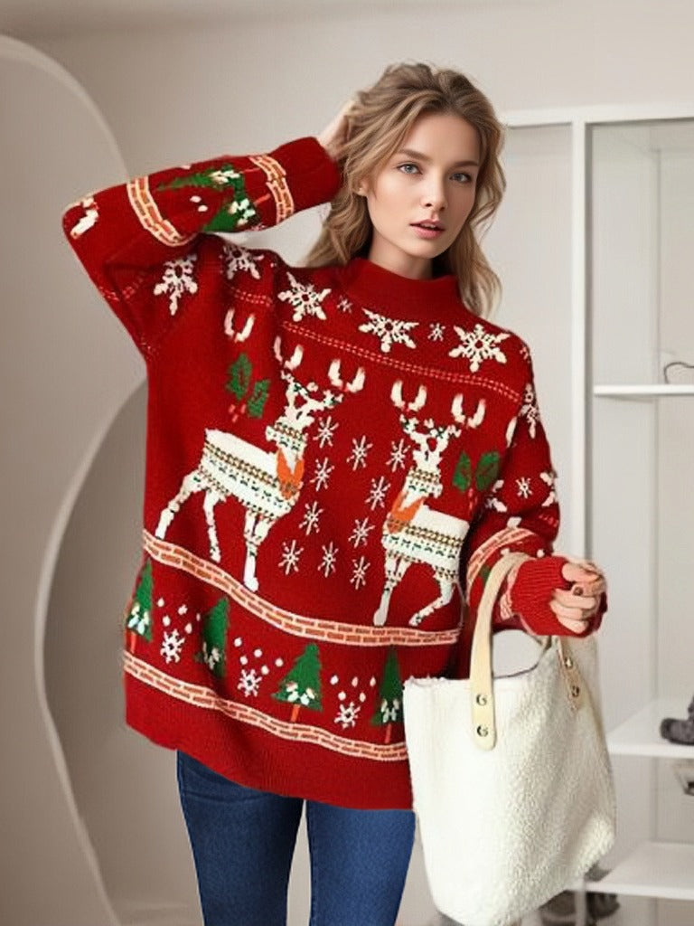 Norweger Weihnachtspullover Damen — Lässiger Schnitt 3
