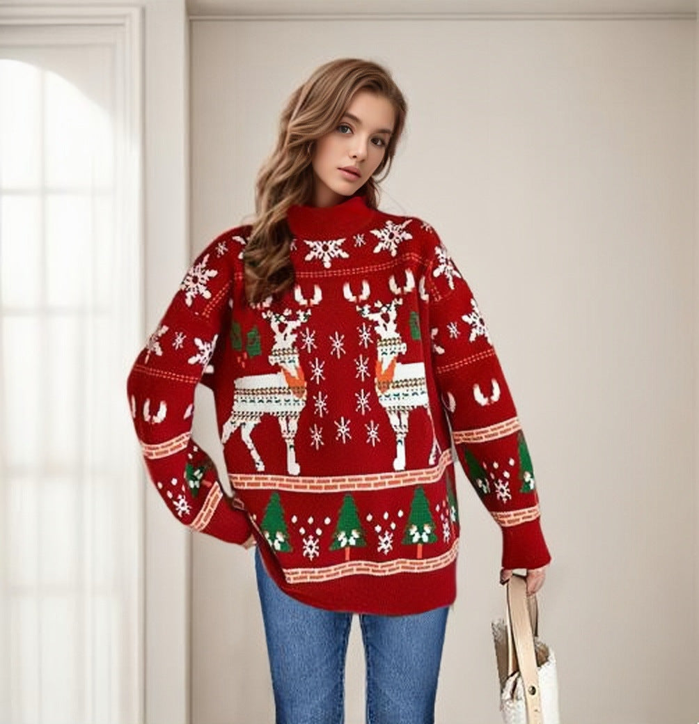 Norweger Weihnachtspullover Damen — Lässiger Schnitt 7