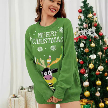 Weihnachtspullover Damen — Rentier, Oversized 4