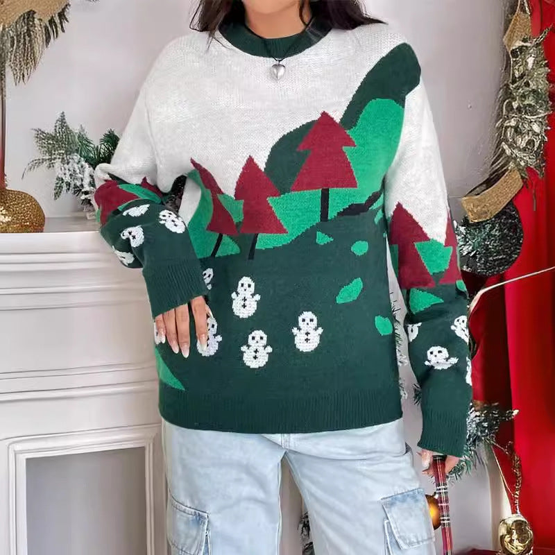 Weihnachtspullover Damen mit Rollkragen 1
