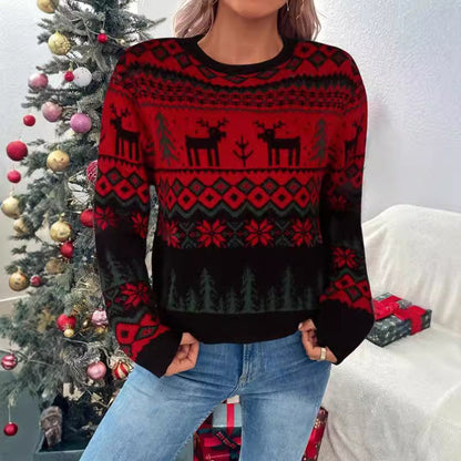 Norweger Weihnachtspullover Damen — Rentier Motiv 3