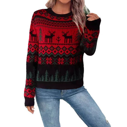 Norweger Weihnachtspullover Damen — Rentier Motiv 5