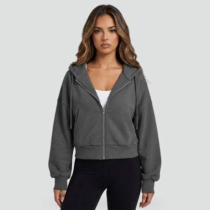 Women's Zip-Up Hoodie with Hood — Relaxed Casual Fit 1
