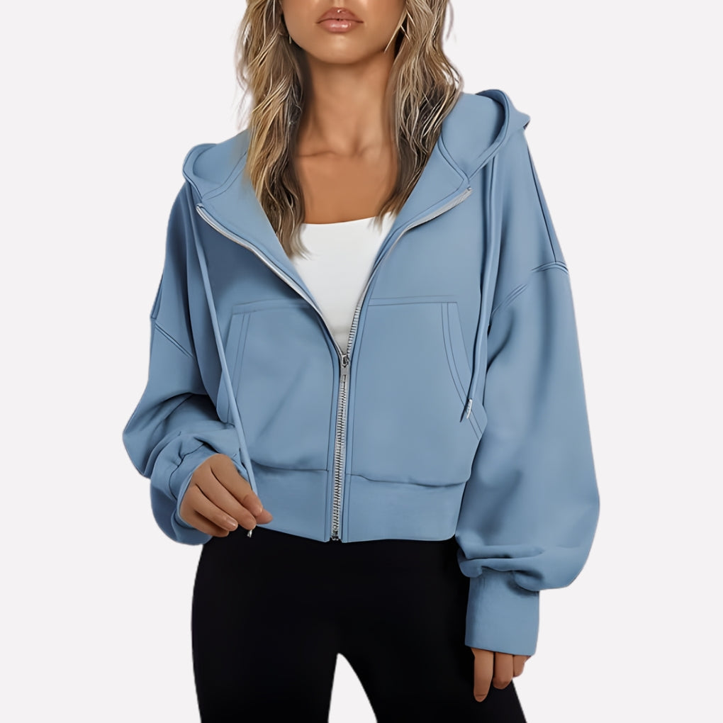 Women's Zip-Up Hoodie with Hood — Relaxed Casual Fit 10