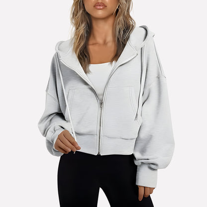 Women's Zip-Up Hoodie with Hood — Relaxed Casual Fit 13