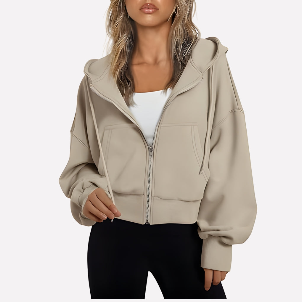 Women's Zip-Up Hoodie with Hood — Relaxed Casual Fit 14