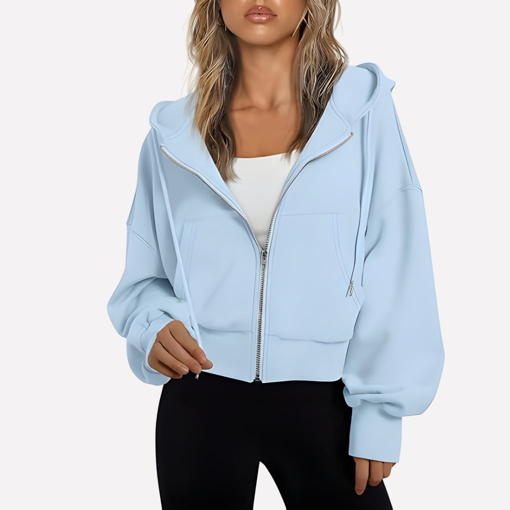Women's Zip-Up Hoodie with Hood — Relaxed Casual Fit 15
