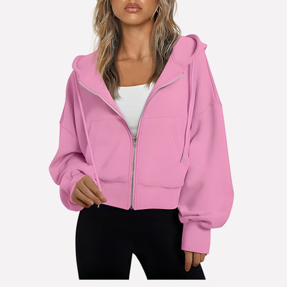 Women's Zip-Up Hoodie with Hood — Relaxed Casual Fit 16