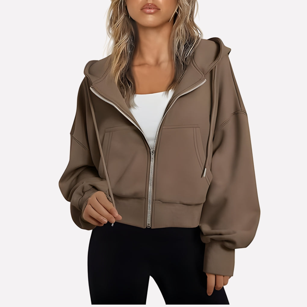 Women's Zip-Up Hoodie with Hood — Relaxed Casual Fit 17