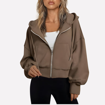 Women's Zip-Up Hoodie with Hood — Relaxed Casual Fit 17