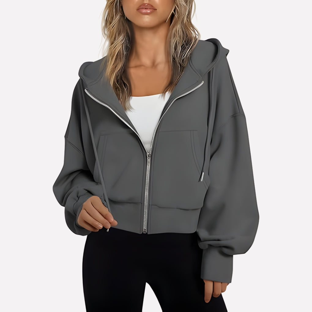 Women's Zip-Up Hoodie with Hood — Relaxed Casual Fit 2
