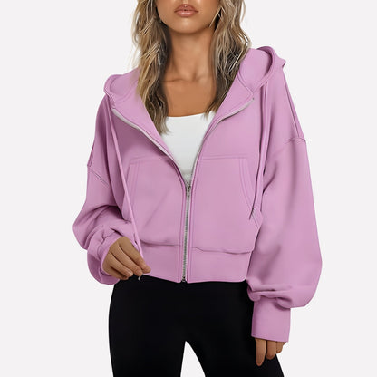 Women's Zip-Up Hoodie with Hood — Relaxed Casual Fit 4