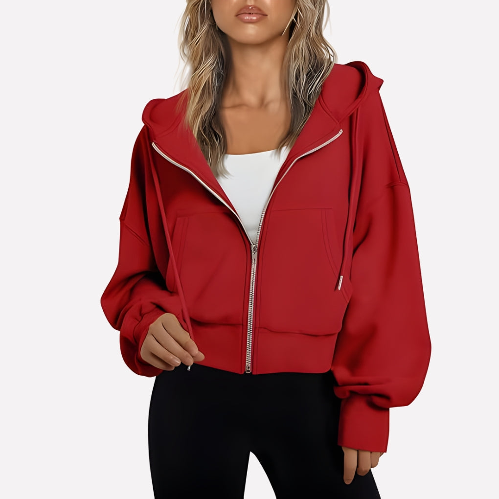 Women's Zip-Up Hoodie with Hood — Relaxed Casual Fit 5