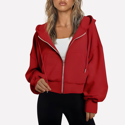 Women's Zip-Up Hoodie with Hood — Relaxed Casual Fit 5