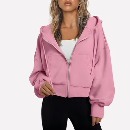 Women's Zip-Up Hoodie with Hood — Relaxed Casual Fit 7