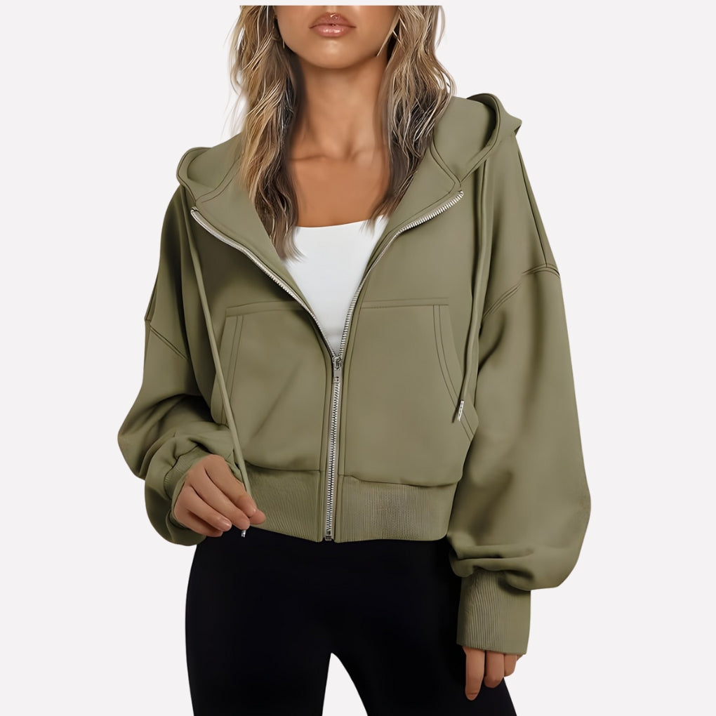 Women's Zip-Up Hoodie with Hood — Relaxed Casual Fit 8