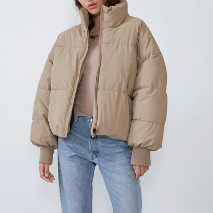 Women's High-Collar Puffer Jacket – Water-Resistant Winter 5