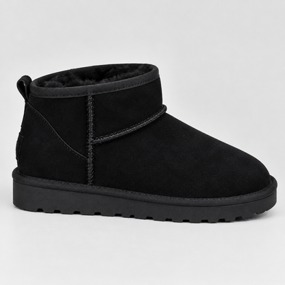 Women's Suede Ankle Boots — Fur Lined Winter Shoes with Grip 2
