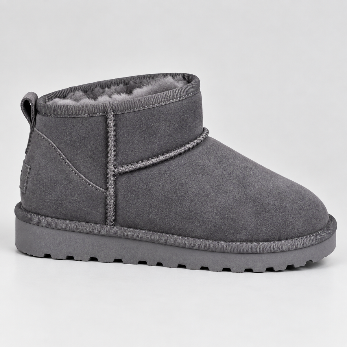 Women's Suede Ankle Boots — Fur Lined Winter Shoes with Grip 3