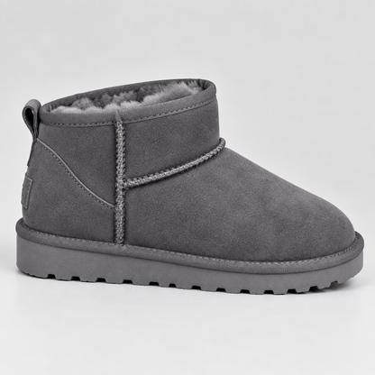 Women's Suede Ankle Boots — Fur Lined Winter Shoes with Grip 3