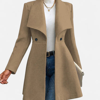 Women's Lapel Wool Winter Coat — Elegant Tailored Fit 4