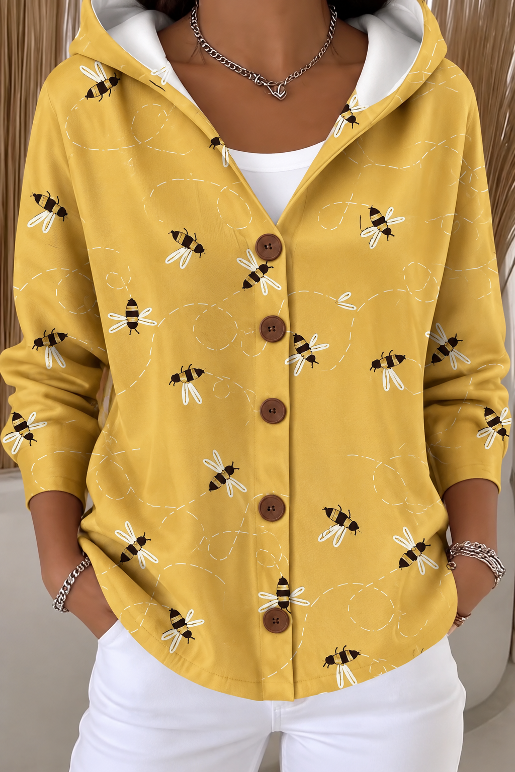 Shaharit Women's Button Cardigan — Elegant Knit Sweater 2