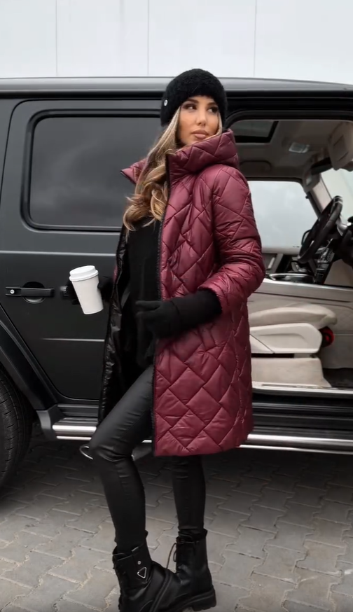 Bogna Quilted Puffer Jacket with Hood — Women's Winter Coat 4