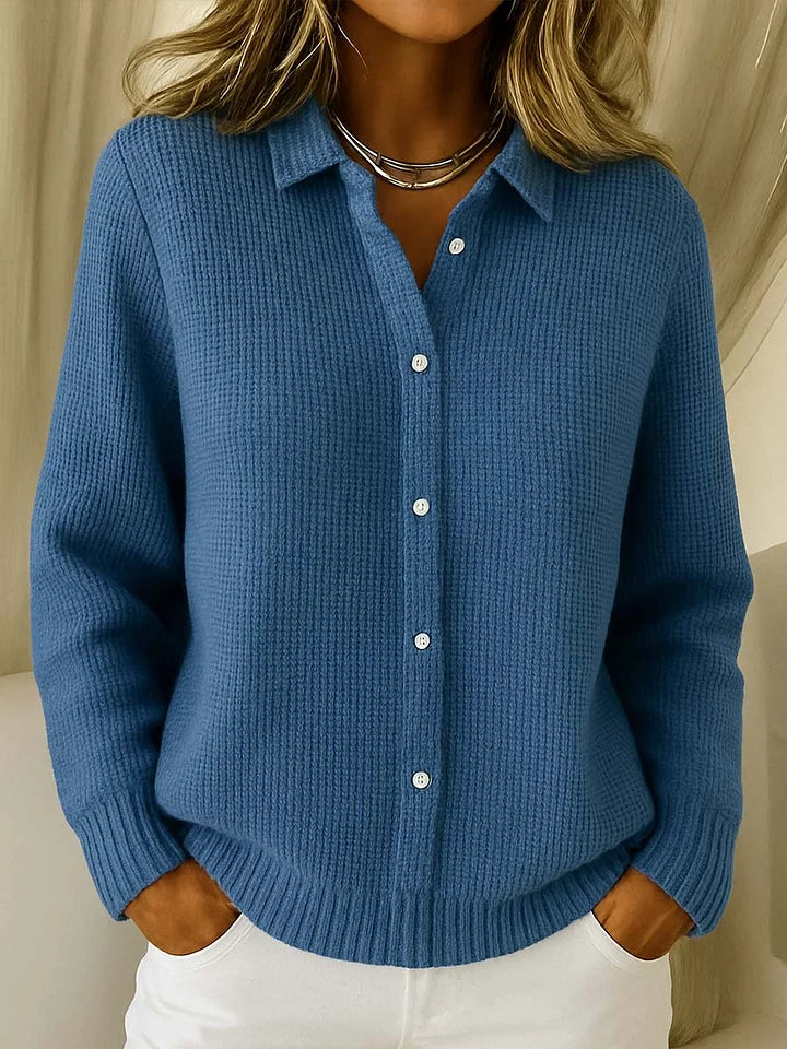 Elegant Longline Knit Cardigan Women — Button-Front Cozy Fit 4