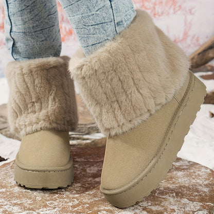 Women's Cozy Platform Winter Boots — Plush Lined Ankle Boot 1