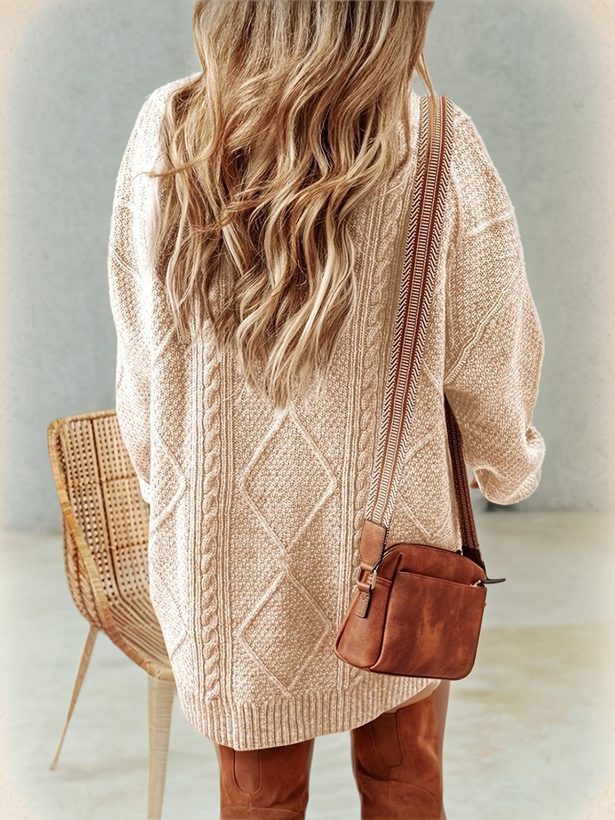 Helene Cable-Knit Sweater Dress — Cozy & Elegant 9