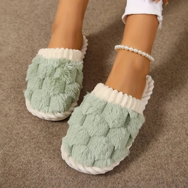 Flauschige Hausschuhe Damen — Warme Plüsch Pantoffeln 11