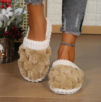 Flauschige Hausschuhe Damen — Warme Plüsch Pantoffeln 13