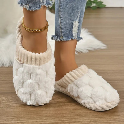 Flauschige Hausschuhe Damen — Warme Plüsch Pantoffeln 9