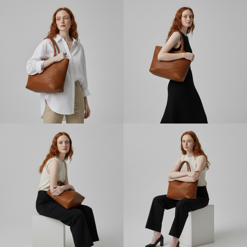 Handwoven Leather Tote Bag — Soft, Spacious & Timeless 3