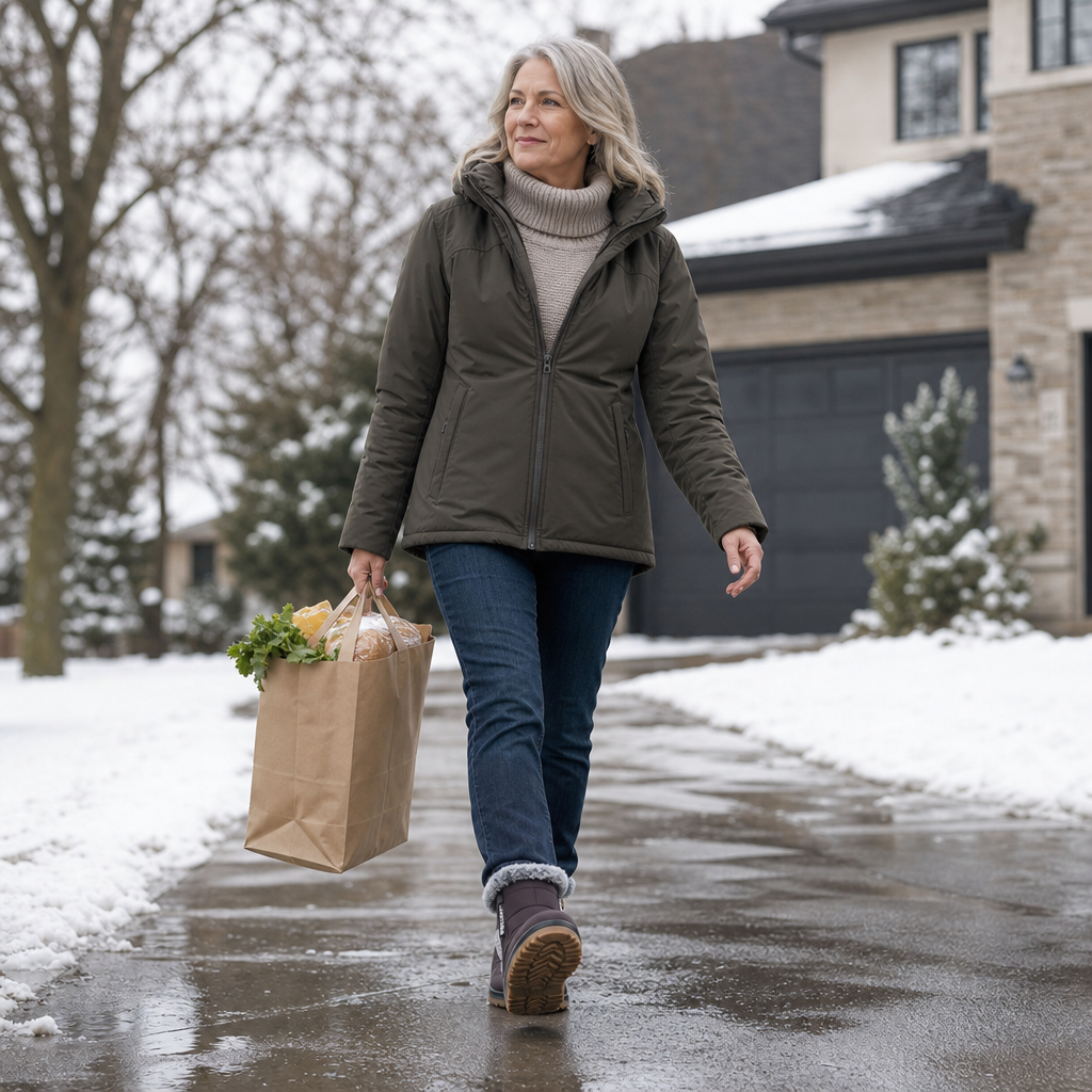Women's Lined Winter Boots Slip-On — Waterproof Faux Fur 3