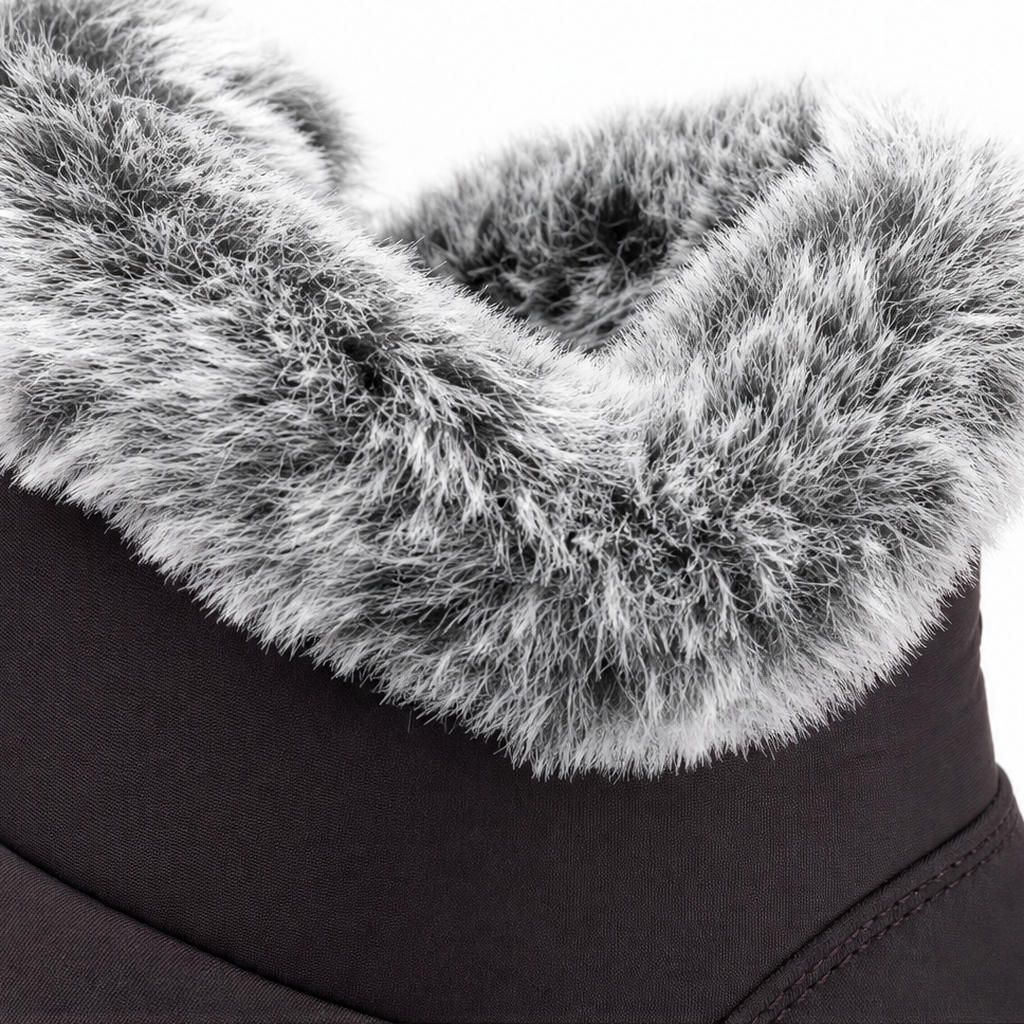 Women's Lined Winter Boots Slip-On — Waterproof Faux Fur 8