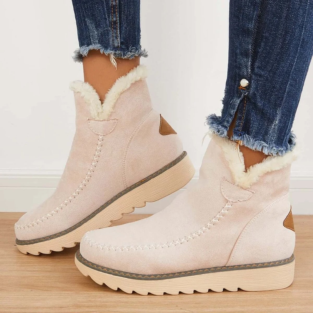 Freyolt Women's Lined Ankle Boots — Platform Winter Boots 1