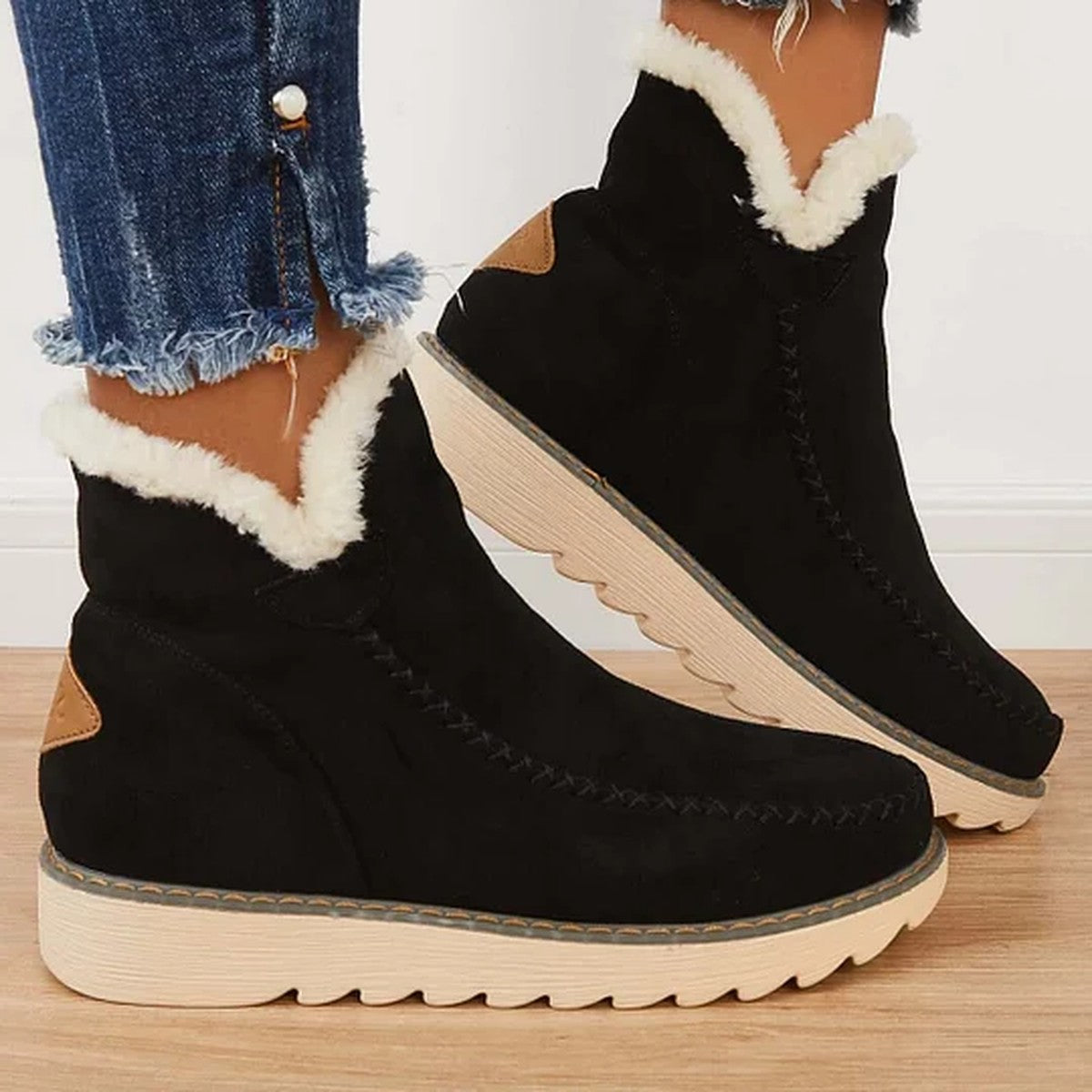 Freyolt Women's Lined Ankle Boots — Platform Winter Boots 3