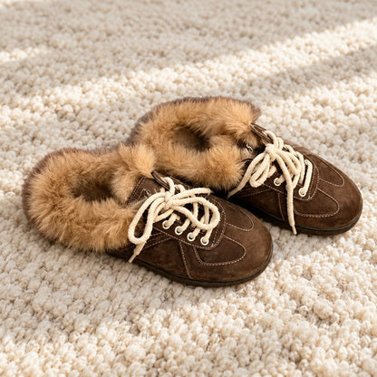 Fleece-Gefütterte Mule Pantoffeln Damen