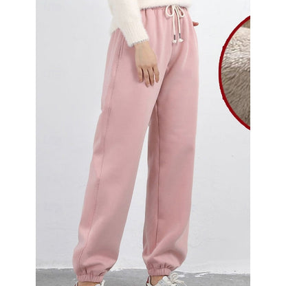 Women's Fleece Jogger Pants Warm — High Waist Relaxed Fit 1